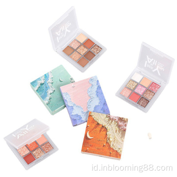 Label Pribadi Berkualitas Tinggi Palet Eyeshadow Berwarna -warni